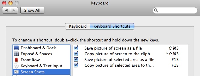 quick key for screenshot mac